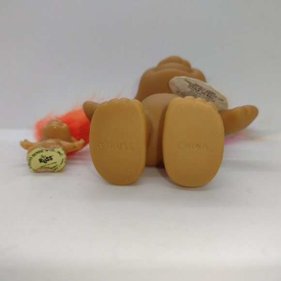 Vintage Troll Dolls Russ mini rainbow with tag - Picture 3 of 4